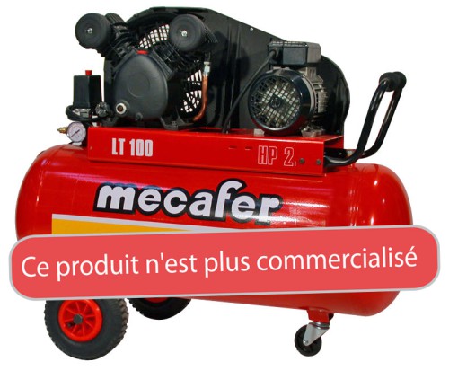 Compresseurs cuve de 100 litres : Compresseur 100l 2hp coax de MECAFER :  informations et documentations